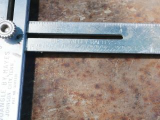 Vintage Aluminum SQUANGLE SQUARE BY MAYES No.  B45 Miter Carpenter Angle Level 3