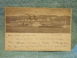 Vintage Postcard Hudson River Dayline,  Passenger Steamer
