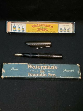 Antique Watermans Ideal 52v Fountain Pen 14k Flexible Nib
