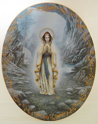 Our Lady Of Lourdes Visions Of Our Lady Collector Plate Bradford Exchange No Box