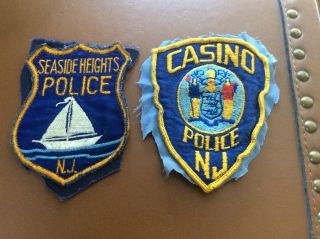 Obsolete Nj Police Patches,  Casino And Seaside Heights