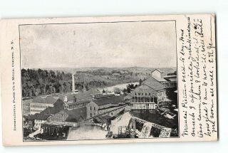 Corinth York Ny Creased Postcard 1906 International Paper Company Mills