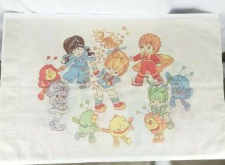 Vintage Rainbow Brite Pillow Case Double Sided Standard Size