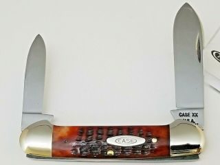 1971 9 Dot Case Xx Usa 62131 Canoe Pocket Knife 3 5/8 " Red Bone Handles