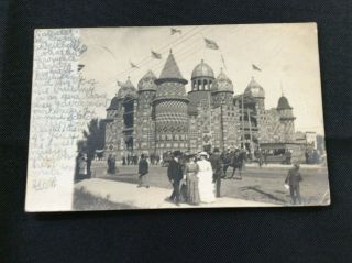 1906 The Corn Palace Mitchell,  South Dakota Real Photo Postcard Rppc
