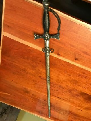 Antique Knights Of Pythias Sword And Scabbard; Lilley & Co. ,  Columbus,  Oh.