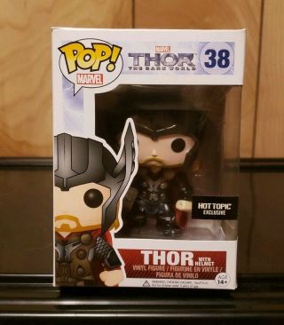 Funko Pop Marvel Thor The Dark World Thor With Helmet 38 Ht Exclusive Vaulted
