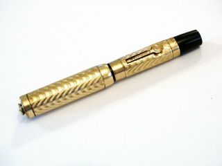 Morrison Vintage Fountain Pen In 14k Gold Filled Body & Cap &14k Solid Gold Nib