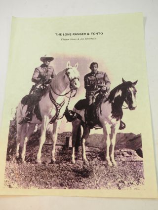 The Lone Ranger Clayton Moore & Tonto Sepia Photo 8.  5 X 11 "