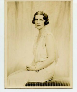 Vintage Photo By Bertram Park Queen Helen Of Romania 6.  5 X 8.  5 Inch Gloss Finish