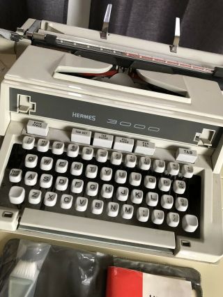 1971 Hermes 3000 Typewriter with Brushes. 3