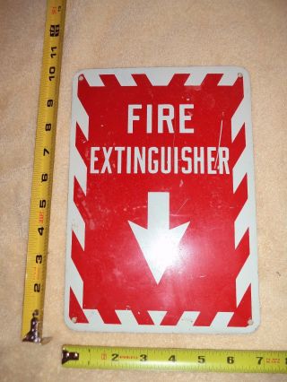Vintage Industrial Metal Fire Extinguisher Firefighting Sign Man Cave Prop B5