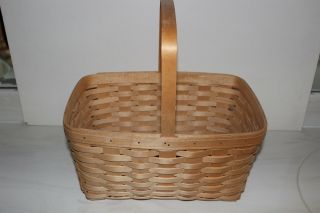 2001 Longaberger Medium Market Basket - Single Handle - No Finish/special Event