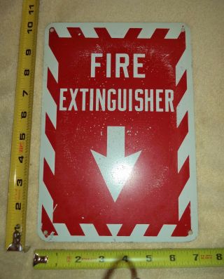 Vintage Industrial Metal Fire Extinguisher Firefighting Sign Man Cave Prop B1