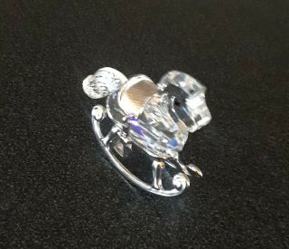 Swarovski Crystal Memories Rocking Horse Figurine W/silver Accent Swan Logo