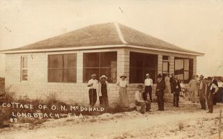 Fl 1900’s Real Photo Florida Cottage Longbeach Now Long Boat Key,  Fla - Manatee