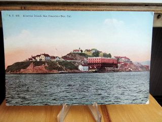 1910 Postcard Alcatraz Island San Francisco Bay Ca