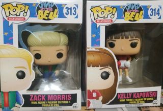 Funko POP Saved by the Bell.  SET OF 5.  Zack,  Kelly,  AC,  Jessie,  Lisa. 2