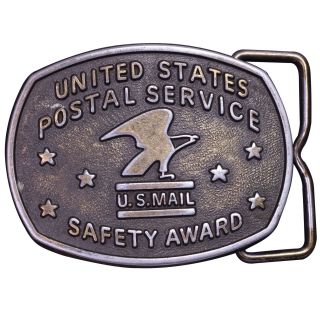 United States Postal Service Safety Award Belt Buckle Usps U.  S Mail