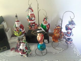 Christopher Radko Santa Christmas Ornaments In
