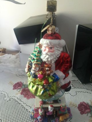 christopher radko santa christmas ornaments in 3