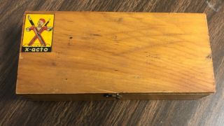 Vintage X - ACTO Knife Tools Chest No 83 With Wood Box 5