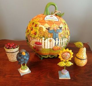 Jim Shore Pumpkin & Mini Figurines - 2006 Heartwood Creek - Retired - Holloween