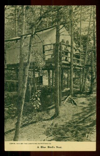1915 Ames,  Ia - Camp Canwita Camp Fire Girls Postcard