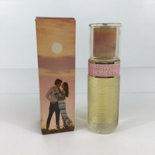 Vintage Avon Sweet Honesty Glass Decanter Cologne Mist Perfume Full & Box 1970’s