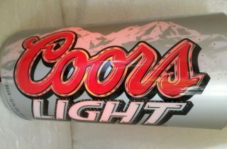 Coors Light Rotating Beer Can Lamp Advertisement Bar Sign Mancave 28 2