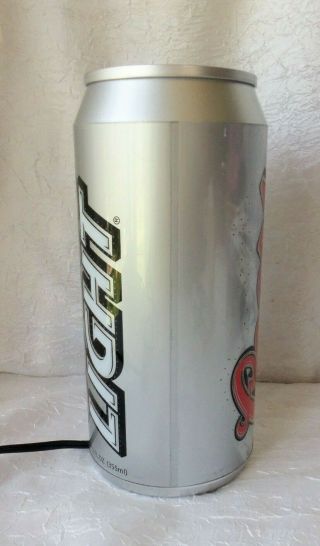Coors Light Rotating Beer Can Lamp Advertisement Bar Sign Mancave 28 6