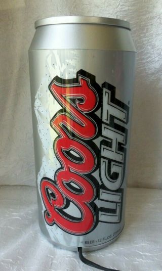 Coors Light Rotating Beer Can Lamp Advertisement Bar Sign Mancave 28 7