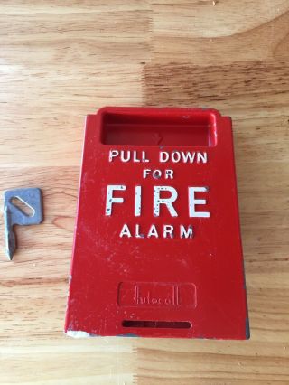 Antique Fire Alarm Pull Station Auto - Call With Reset Key Rare$ Model 664g