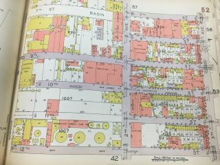 1929 E Belcher Hyde Park Slope Gowanus St.  Thomas Aquinas Brooklyn Ny Atlas Map