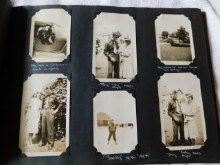 Vintage 158 Black,  White Photographs Leather Photo Album 1942 - 1943 Military Men 2