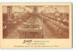 Atlantic City Jersey Nj Vintage Postcard Linton 