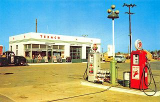 Jacksonville Nc Queen High Texaco Gas Station Postcard.