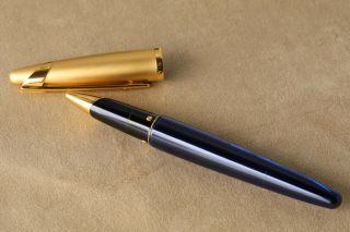 Waterman Edson Translucent Sapphire Blue Ballpoint Pen