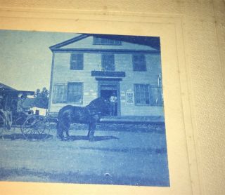 Rare Antique American Horse & Buggy Kemp ' s Balsam Advertising Cyanotype Photo 3