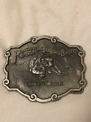 Antique Belt Buckle By Ringling Bros.  And Barnum & Bailey - Tiger
