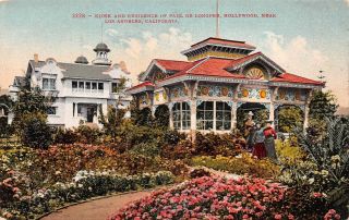 C22 - 2705,  Kiosk And Residence Of Paul Del Longfre,  Hollywood,  Ca. ,  C1900s.