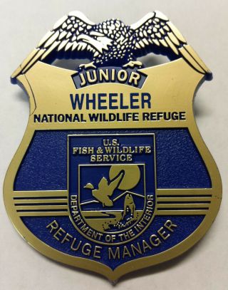 Wheeler National Wildlife Refuge Manager Jr Junior Ranger Badge Nps Park