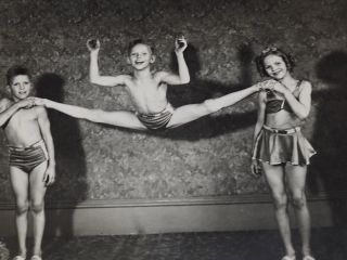 My Brother has it also Vintage Circus Family Photo 8x10 these are circa 50 ' s 2