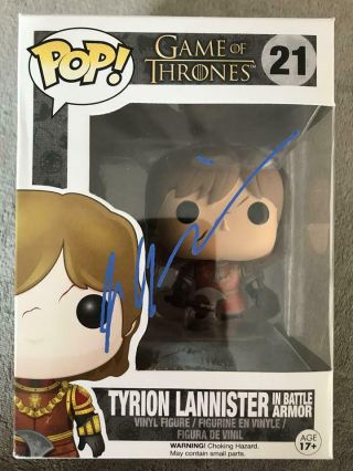 Peter Dinklage Signed Funko Pop (tyrion Lannister,  Game Of Thrones) 21