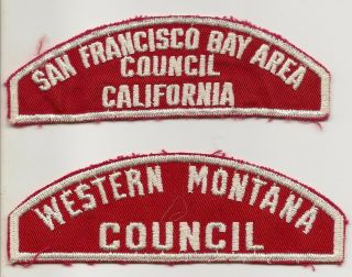 Western Montana & San Francisco Bay Area Council Patches (x2)