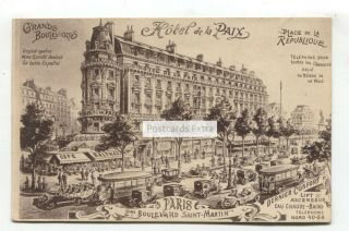 Paris - Hotel De La Paix - C1920 