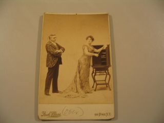 Pach Stage Theater Cabinet Card Photo Spong Mason Wheels Within Cdii As - Is