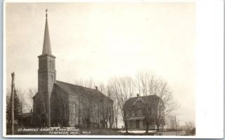 Tennyson,  Wisconsin Rppc Photo Postcard " St.  Andrew 