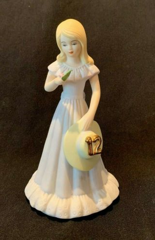 Enesco Vintage Growing Up Birthday Girls Age 12 Blonde Figurine