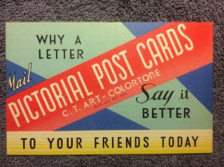 Vintage Curt Teich Pictorial Postcards Advertising Card Curteich